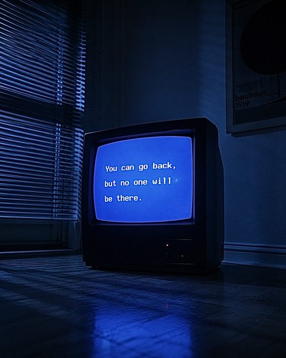 crt television glowing at night — aero brand world