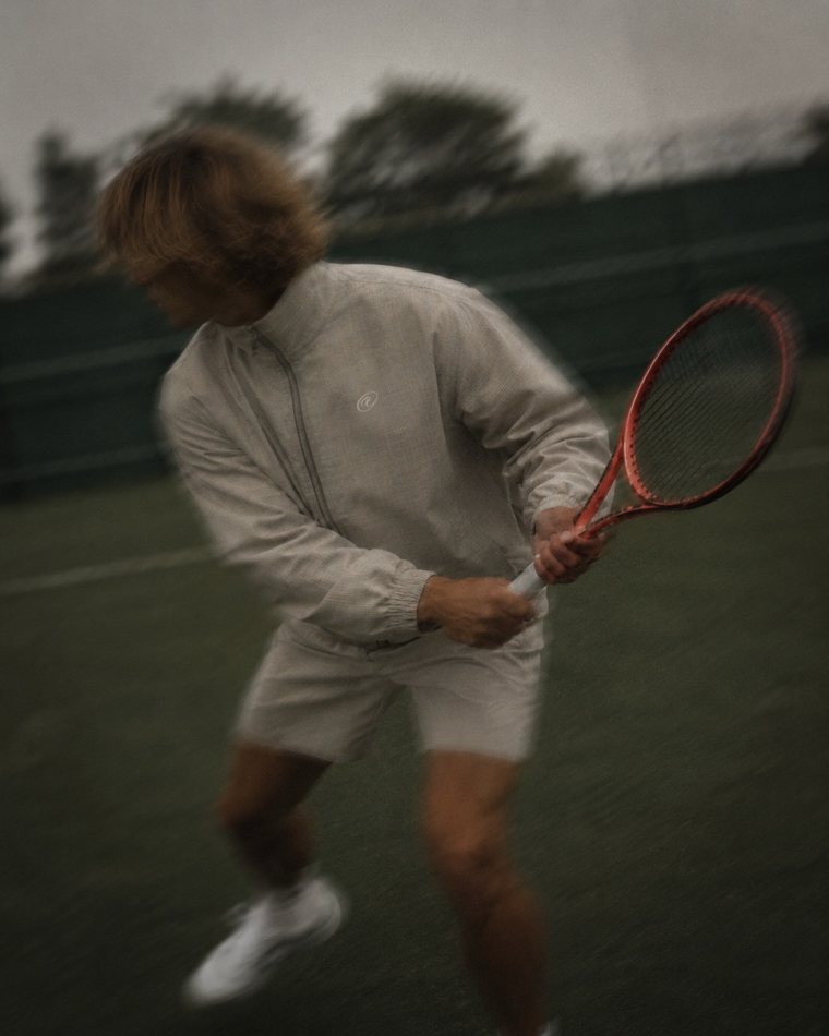 aero drop 01 — jacket and shorts, on court